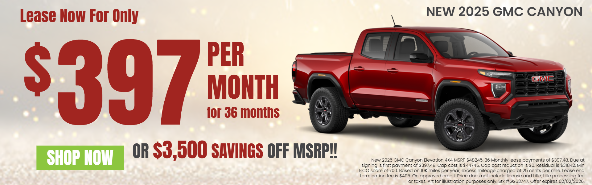 GMC CANYON OFFERS AT ROE MOTORS