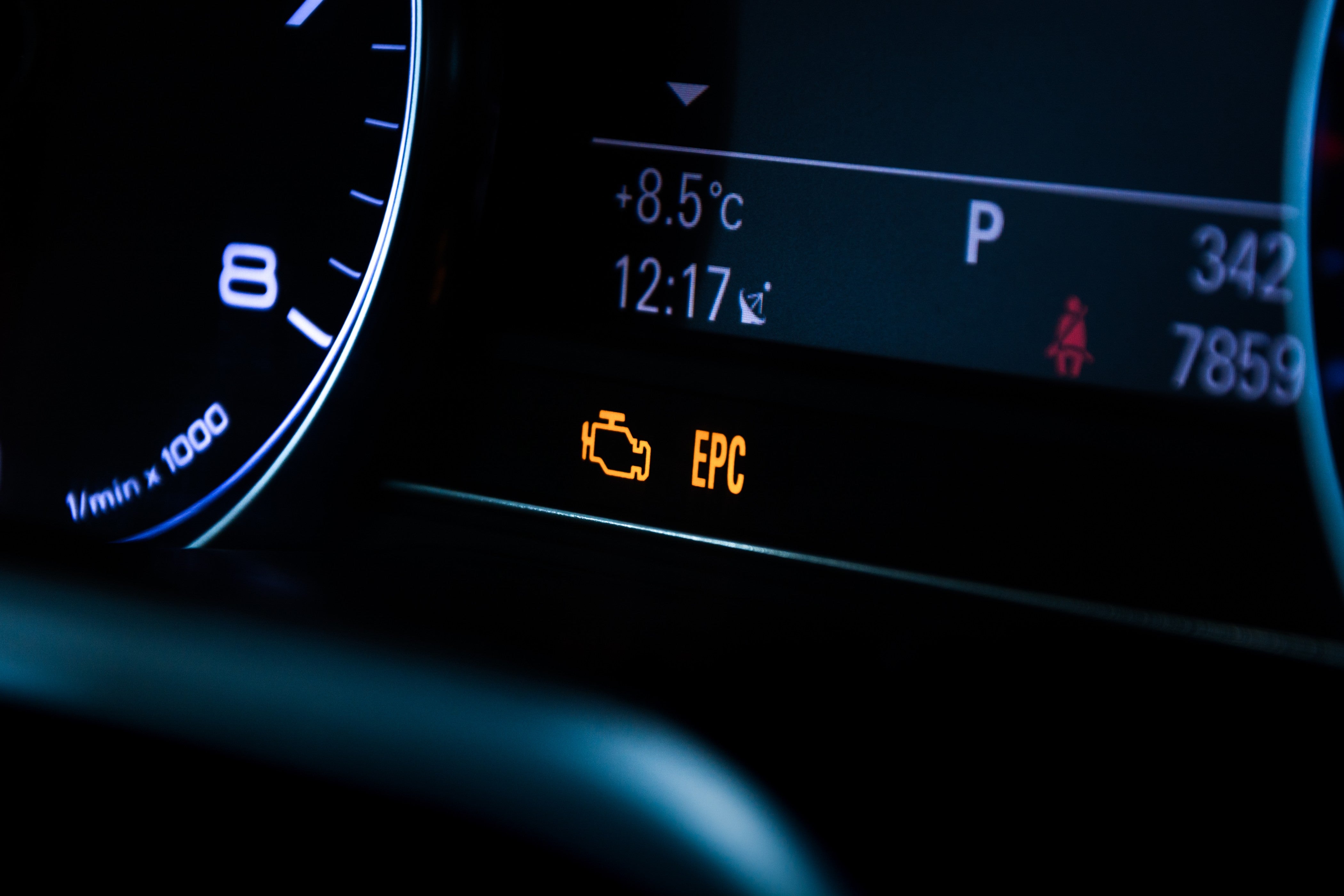 Dashboard warning light display